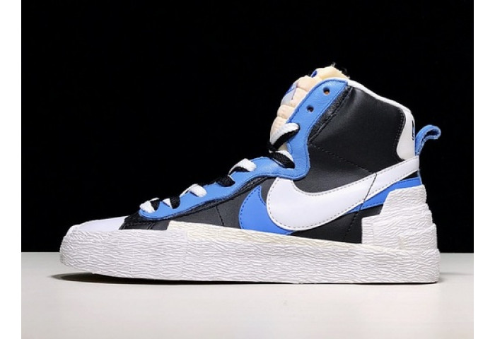 nike blazer mid sacai white black legend blue bv0072-001