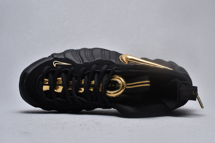 nike air foamposite pro black metallic gold 624041-009