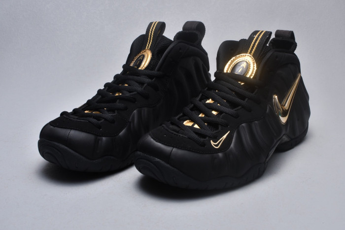 nike air foamposite pro black metallic gold 624041-009