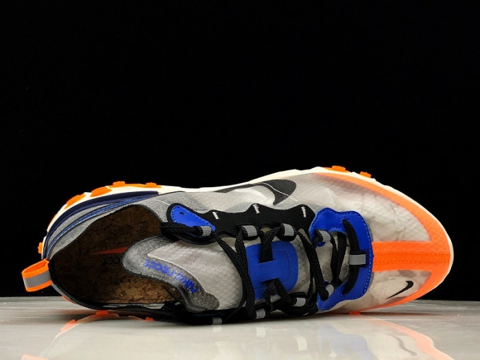 nike react element 87 thunder blue/total orange aq1090-004