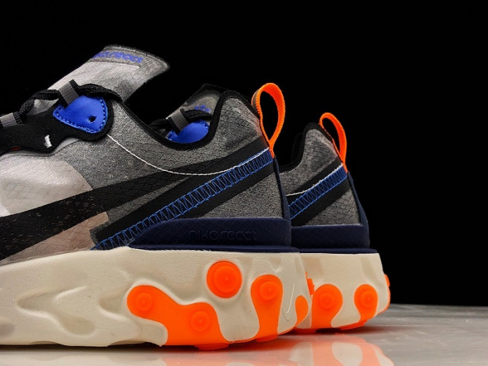 nike react element 87 thunder blue/total orange aq1090-004