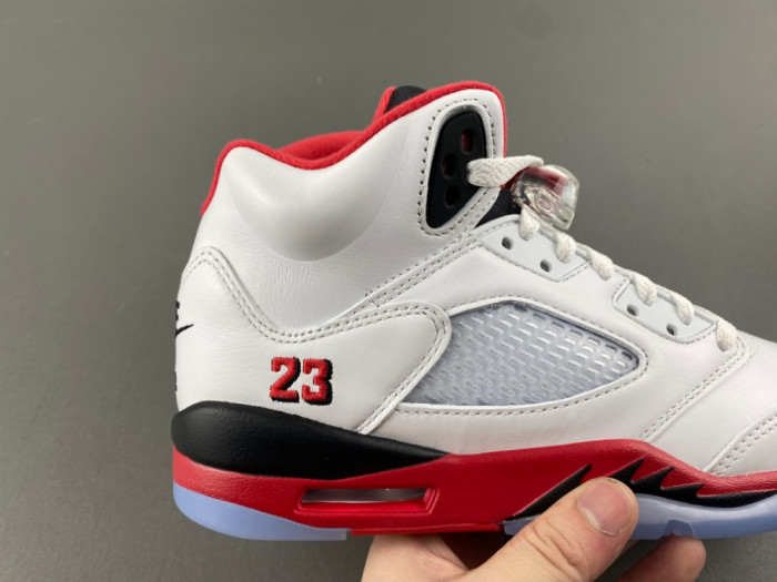Air Jordan 5 “Fire Red Black Tongue” HQ7980-101