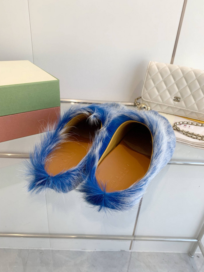 MA SLIDE WHITE FUSSBETT SABOT LOAFERS MAR-017